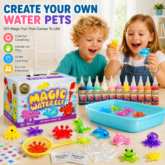 🌈 Magic Water Pets Kit – Create, Splash & Collect Cute Water Creatures