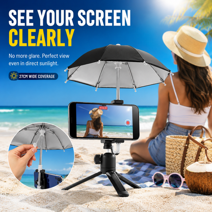 ☂️ Mini Sunshade Umbrella for Phones & Cameras