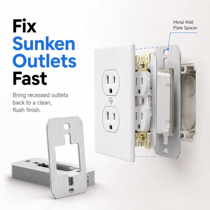 🛠 Outlet Repair Spacers – Easy Fix for Loose, Crooked & Recessed Outlets