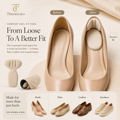 🔥 5-Pair Pack | Comfort Heel Fit Pads – Anti-Slip Cushioned Shoe Inserts for Better Fit & Heel Comfort**