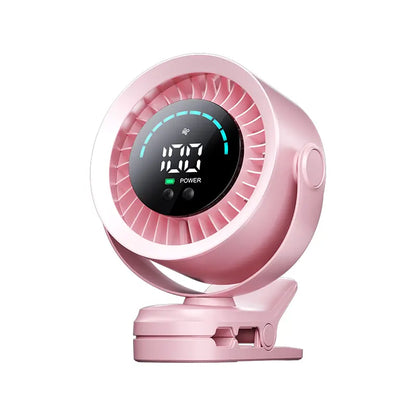 🔥 100-Speed Portable Clip Fan | Ultra Quiet Rechargeable Desk Fan