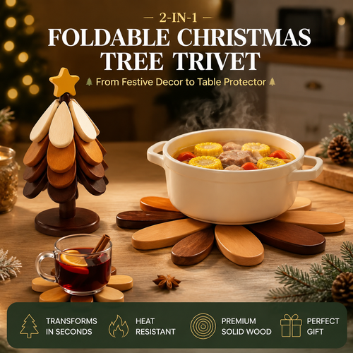 ✨ Magic Foldable Tree Trivet | Decor & Heat Resistant Table Protector