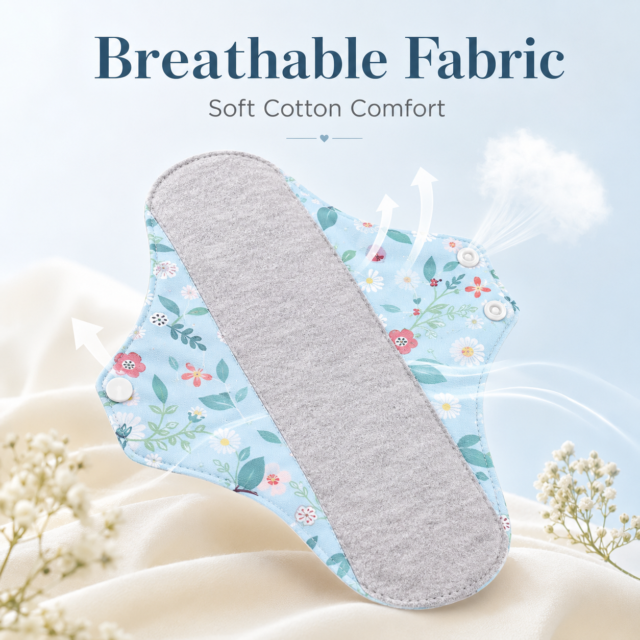 ✨6/12PCS Reusable Leak Protection Pads for Women – Soft, Washable & Breathable Daily Care