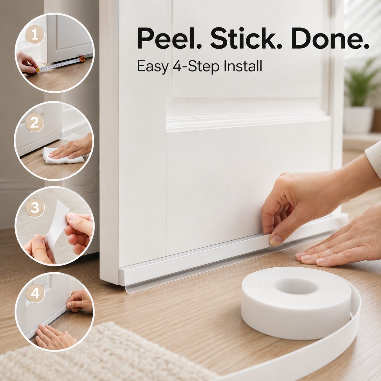 🚪 ClearSeal™ Weatherproof Door & Window Seal Strip – Stop Drafts, Dust & Water Gaps