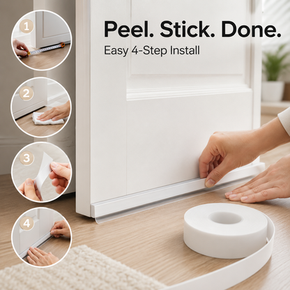 🚪 ClearSeal™ Weatherproof Door & Window Seal Strip – Stop Drafts, Dust & Water Gaps