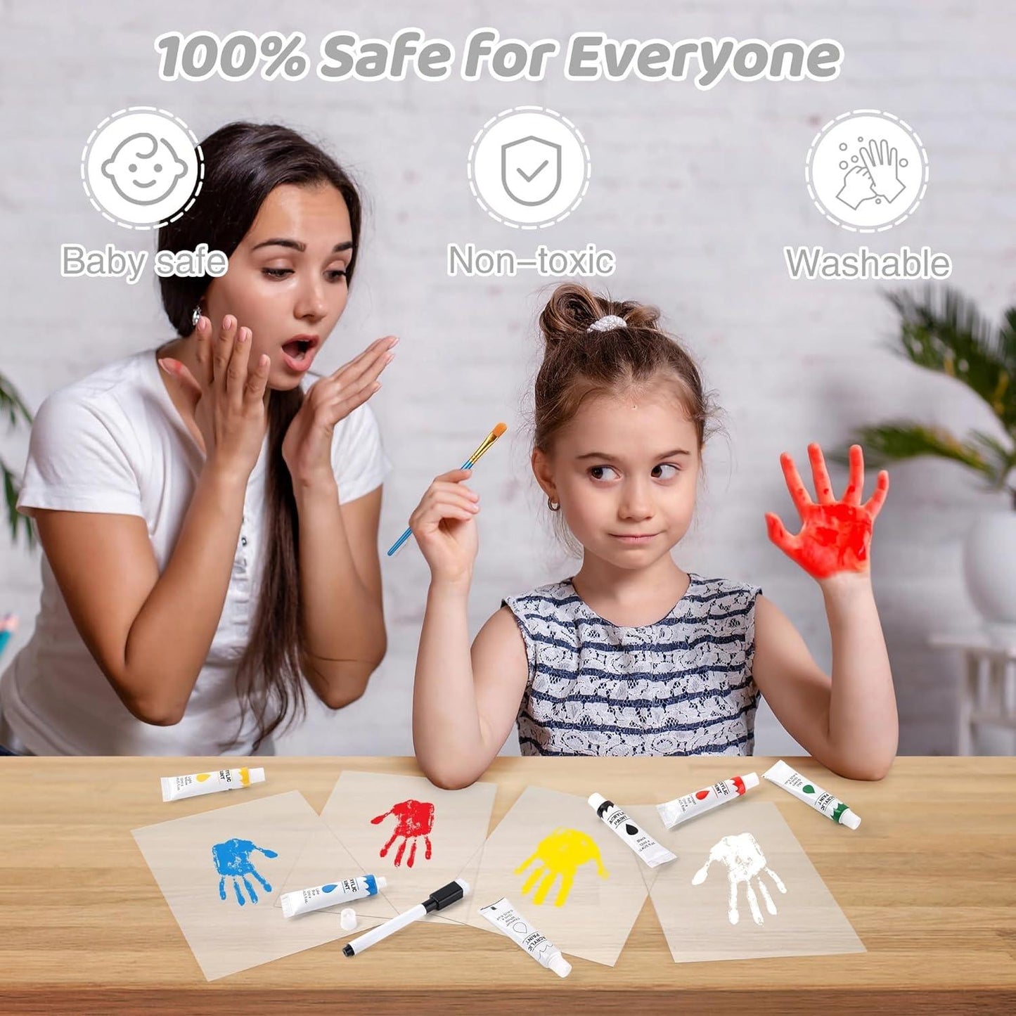 DIY Handprint Keepsake Kit for Family – Clay Imprint Craft Frame for Couple, Parent & Child – Creative Gift