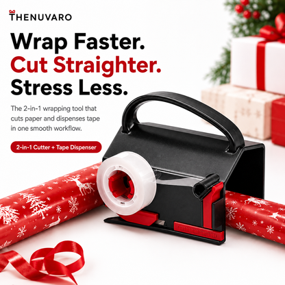 🎁 Buy 1 Get 2 Free – 2-in-1 Wrapping Cutter & Tape Dispenser
