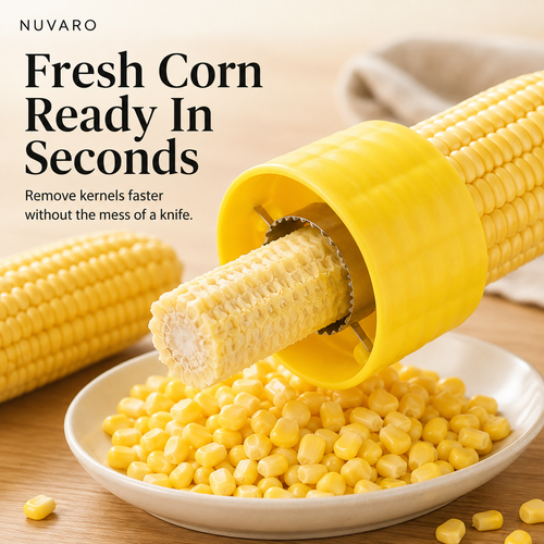 🌽 2pack-Stainless Steel Corn Kernel Stripper – Remove Fresh Corn Kernels in Seconds Without the Mess