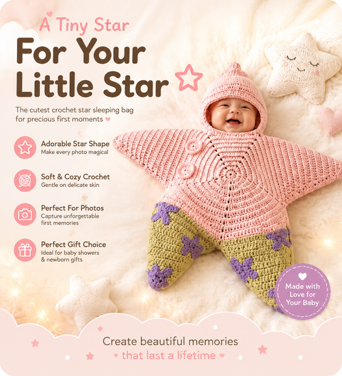 ✨ Baby Star Swaddle Blanket – The Cutest Newborn Photo Outfit & Baby Shower Gift