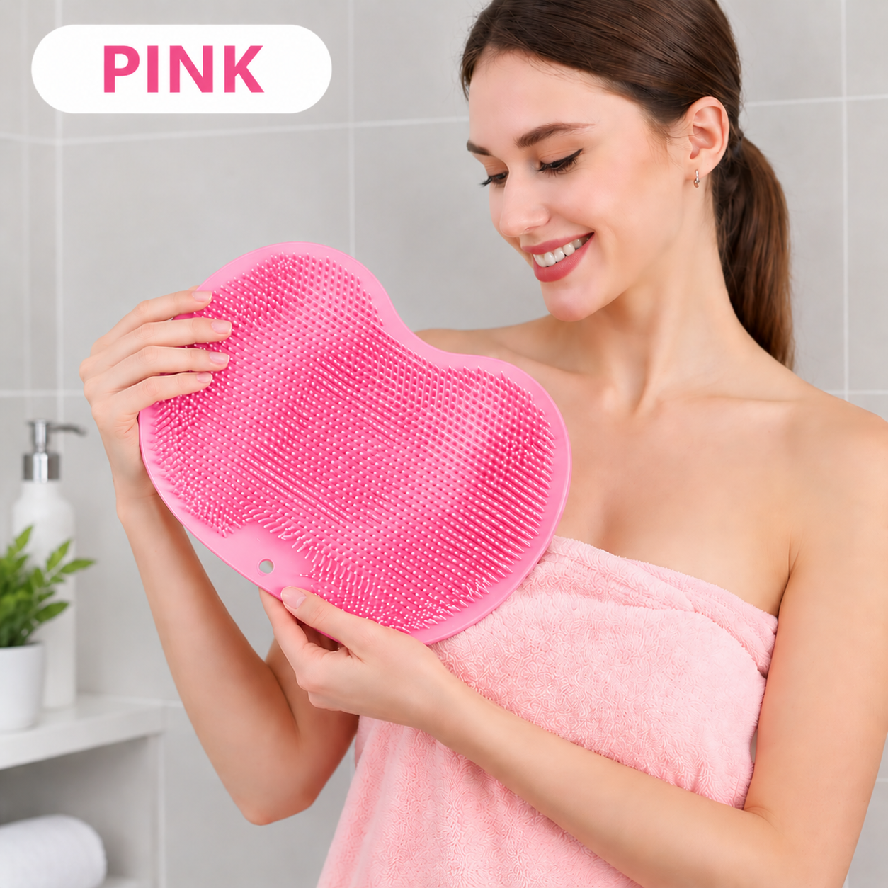 🦶 Hands-Free Shower Foot Scrubber Mat – Deep Clean & Massage Your Feet While You Shower