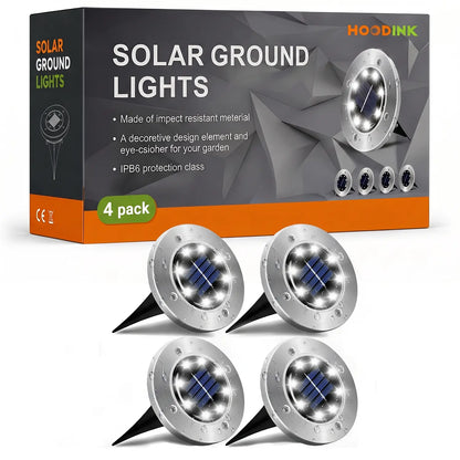 🌙 8-LED Solar Pathway Lights – Auto-On Outdoor Garden Lights