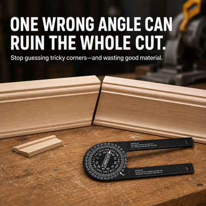 📐 360° Miter Saw Angle Finder – Measure Once, Cut With Confidence