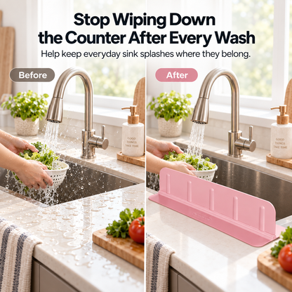 💦 Foldable Sink Splash Guard & Organizer – Keep Counters Dry & Clutter-Free
