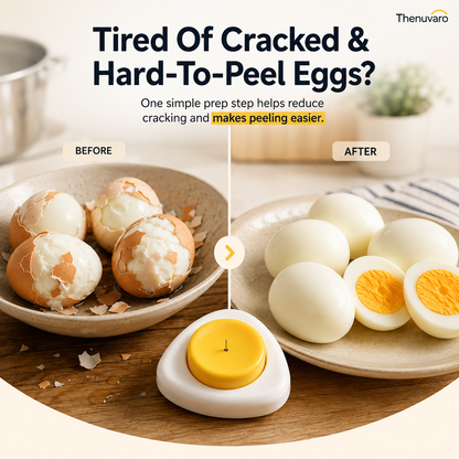 🥚 2PCS Egg Piercer for Perfect Boiled Eggs – Easy Peel Egg Tool with Safety Lock & 304 Stainless Steel Pin