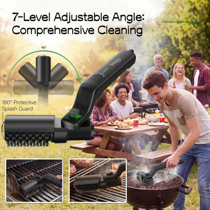 🔥 2-in-1 Cordless Electric Grill Brush & Spin Scrubber