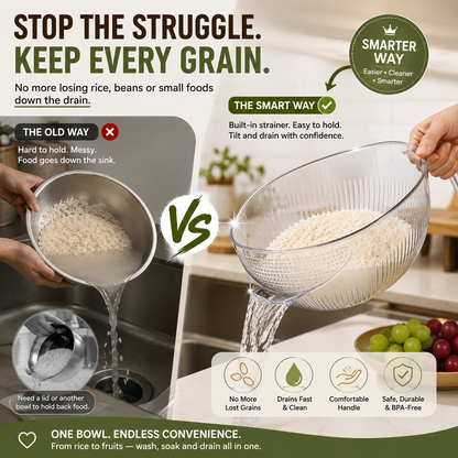 🥬 Multipurpose Wash & Drain Strainer Bowl