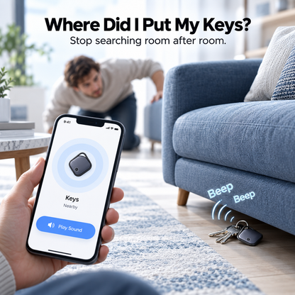 Smart Rechargeable Anti-Lost Tracker for Keys, Bags & Luggage