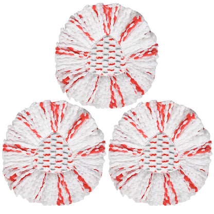 🧼 3-Pack 2-in-1 Scrubbing Spin Mop Replacement Heads