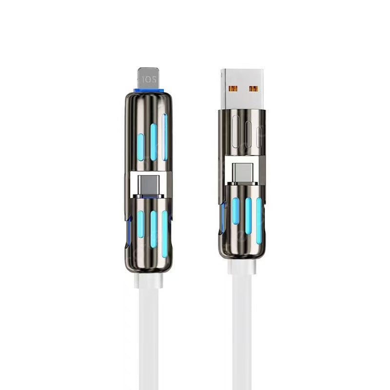 4-in-1 240W Charging Cable – One Cable for iPhone 17, MacBook & Samsung