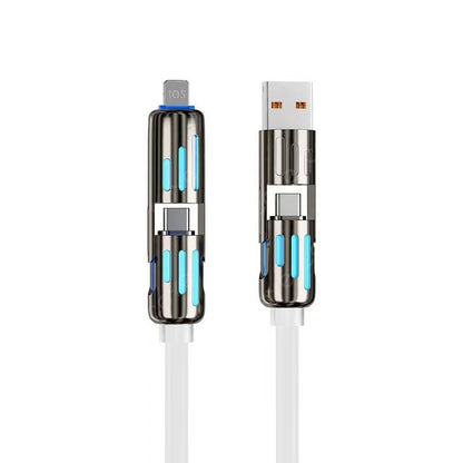 4-in-1 240W Charging Cable – One Cable for iPhone 17, MacBook & Samsung
