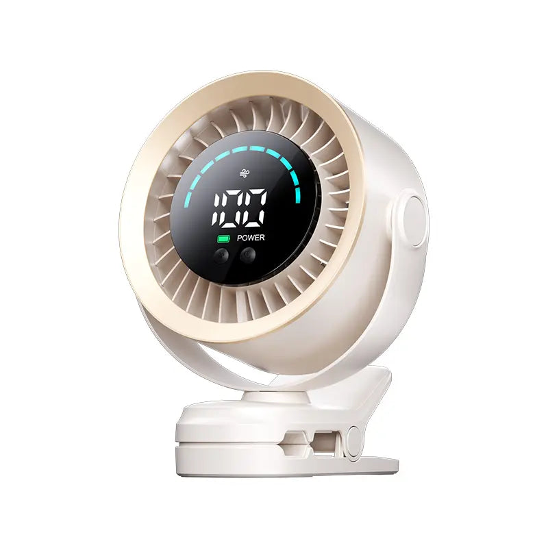 🔥 100-Speed Portable Clip Fan | Ultra Quiet Rechargeable Desk Fan