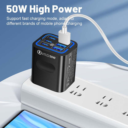 Portable 50W 6-Port Charging Station