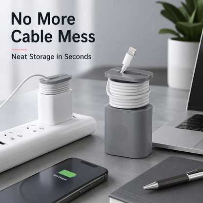 🔋 2-in-1 Charger Cable Organizer & Protective Wrap