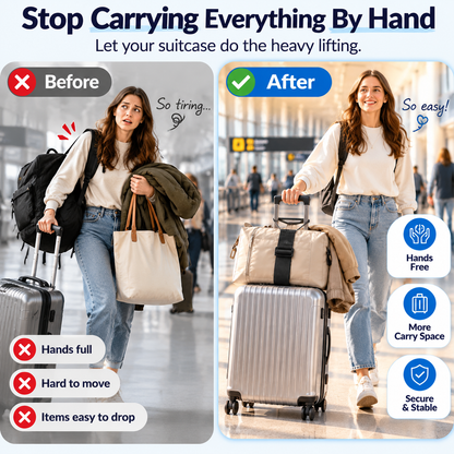 ✈️ Hands-Free Travel Luggage Strap – Carry More, Stress Less