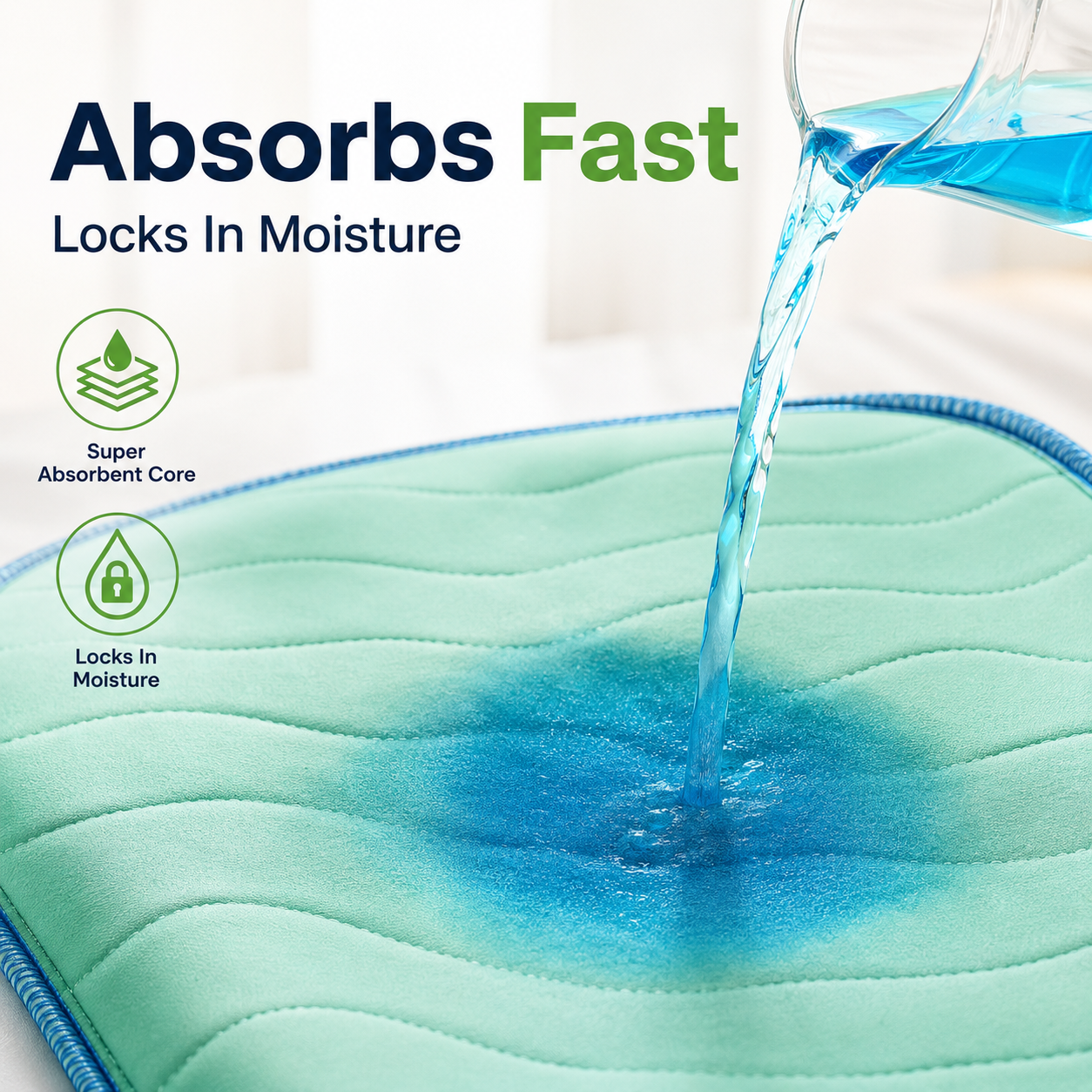 💧 Reusable Washable Underpads – 100% Leakproof Bed Protection for Adults, Kids & Pets | 500+ Washes