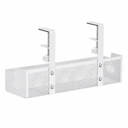 No-Drill Under Desk Cable Organizer – Hide Cables & Power Strips for a Cleaner Workspace