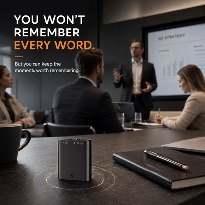Mini Magnetic Voice Recorder – One-Touch Recording, AI Noise Reduction & OTG Transfer