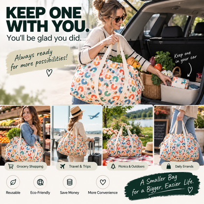 🛍️ Extra-Large Foldable Shopping Bag – Lightweight, Water-Resistant & Portable