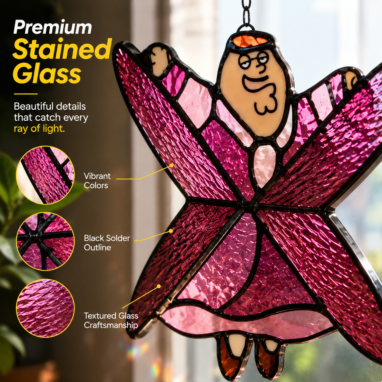 Peter Spinner  Funny Dancing Butterfly Suncatcher 🦋
