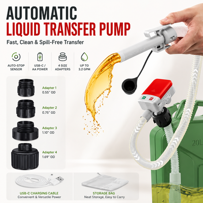 ⚡ Automatic-Stop Electric Liquid Transfer Pump – Fast, Clean & Spill-Free