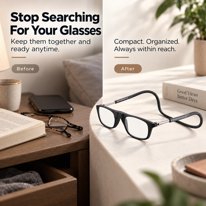 👓 Magnetic Folding Reading Glasses – Lightweight Pocket-Size Readers That Are Always Ready  中文：