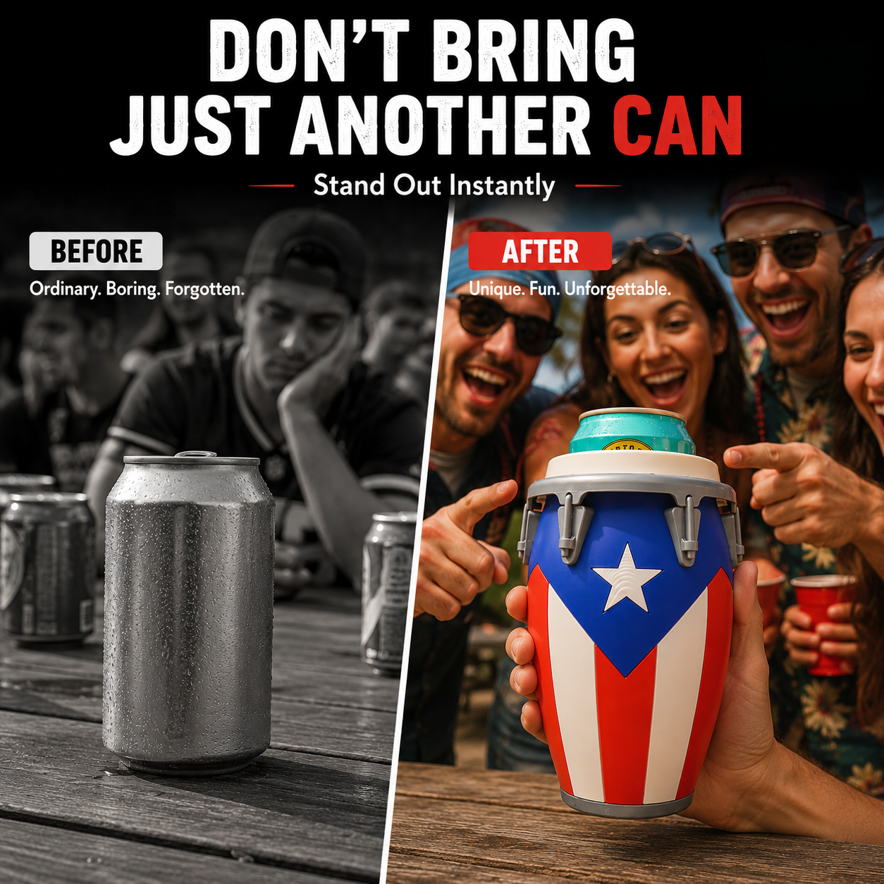 🔥Last Day 49%   | Party Drum Can Holder 🍺 | Fun 12oz Drink Cooler Gift