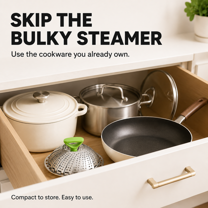 🥦 Expandable Steamer Basket – Turn Any Pot Into a Steamer