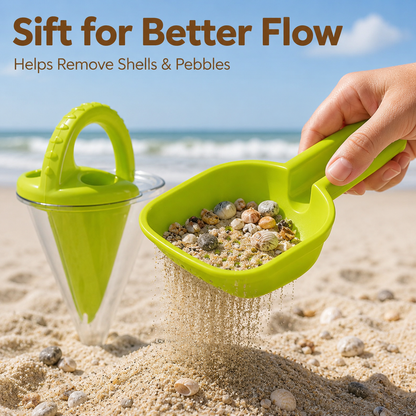 Kids Sand & Water Funnel Toy – Drip Castle Maker with Sifter Scoop