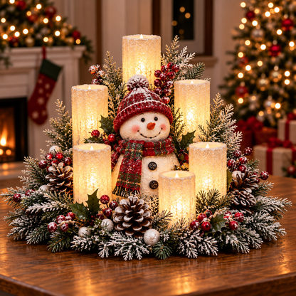 🎅🎄 Christmas Santa Table Centerpiece – Festive Winter Holiday Decor✨