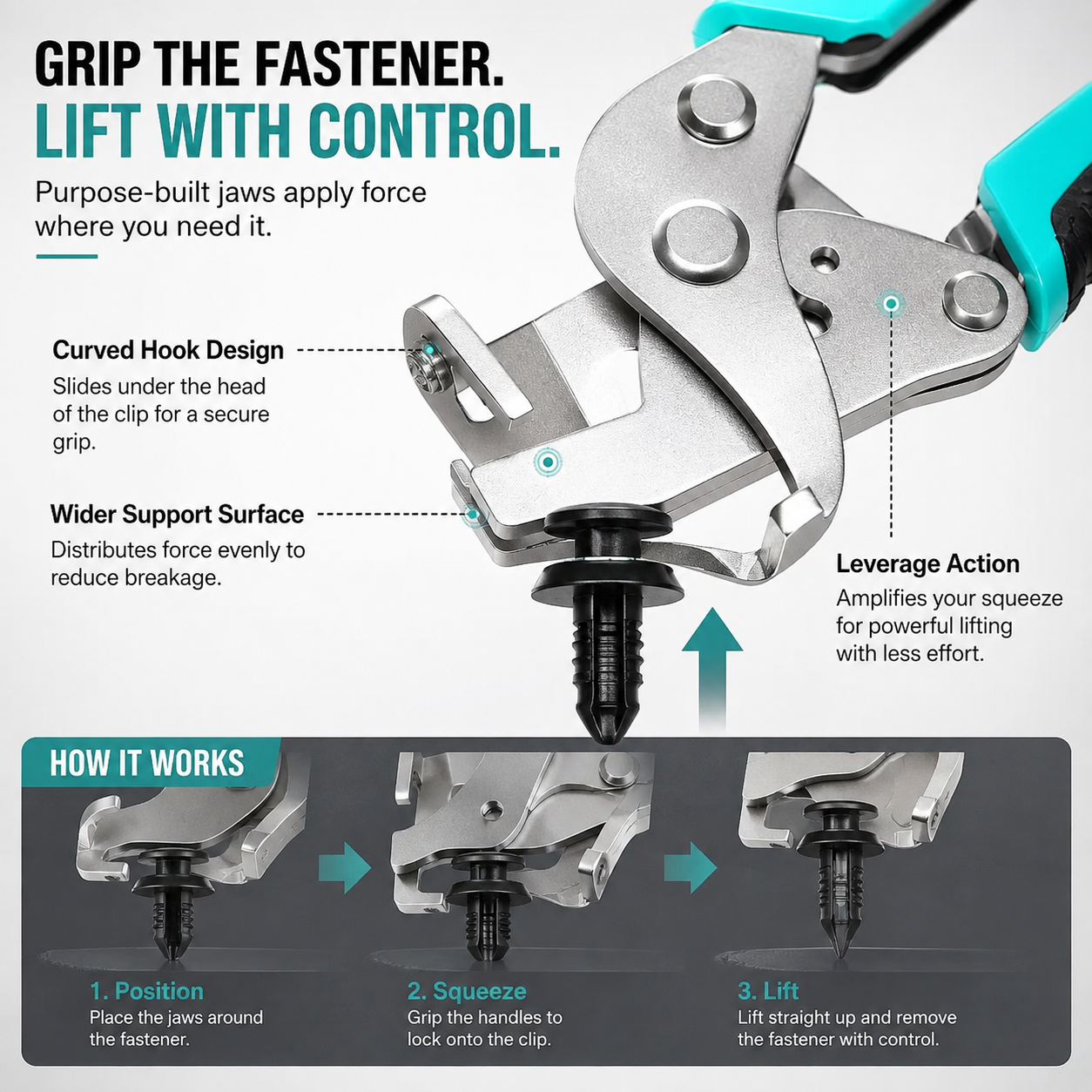 🔧 Auto Fastener Clip Removal Pliers – Quick & Easy Trim Removal Tool