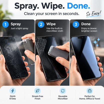 ✨ 50% OFF Portable Screen Cleaner Spray – Pocket-Sized 2-in-1 Phone & Laptop Screen Cleaner