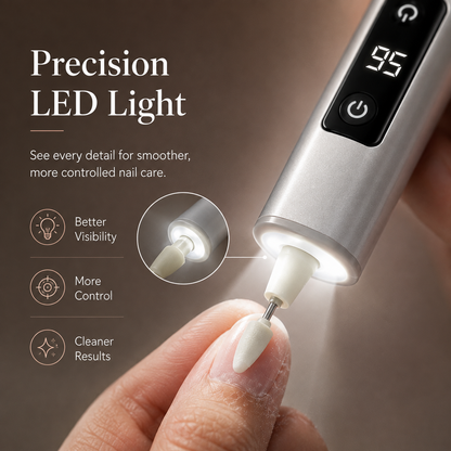🔥 LAST DAY 50% OFF-Electric Nail Grinder With LED Light