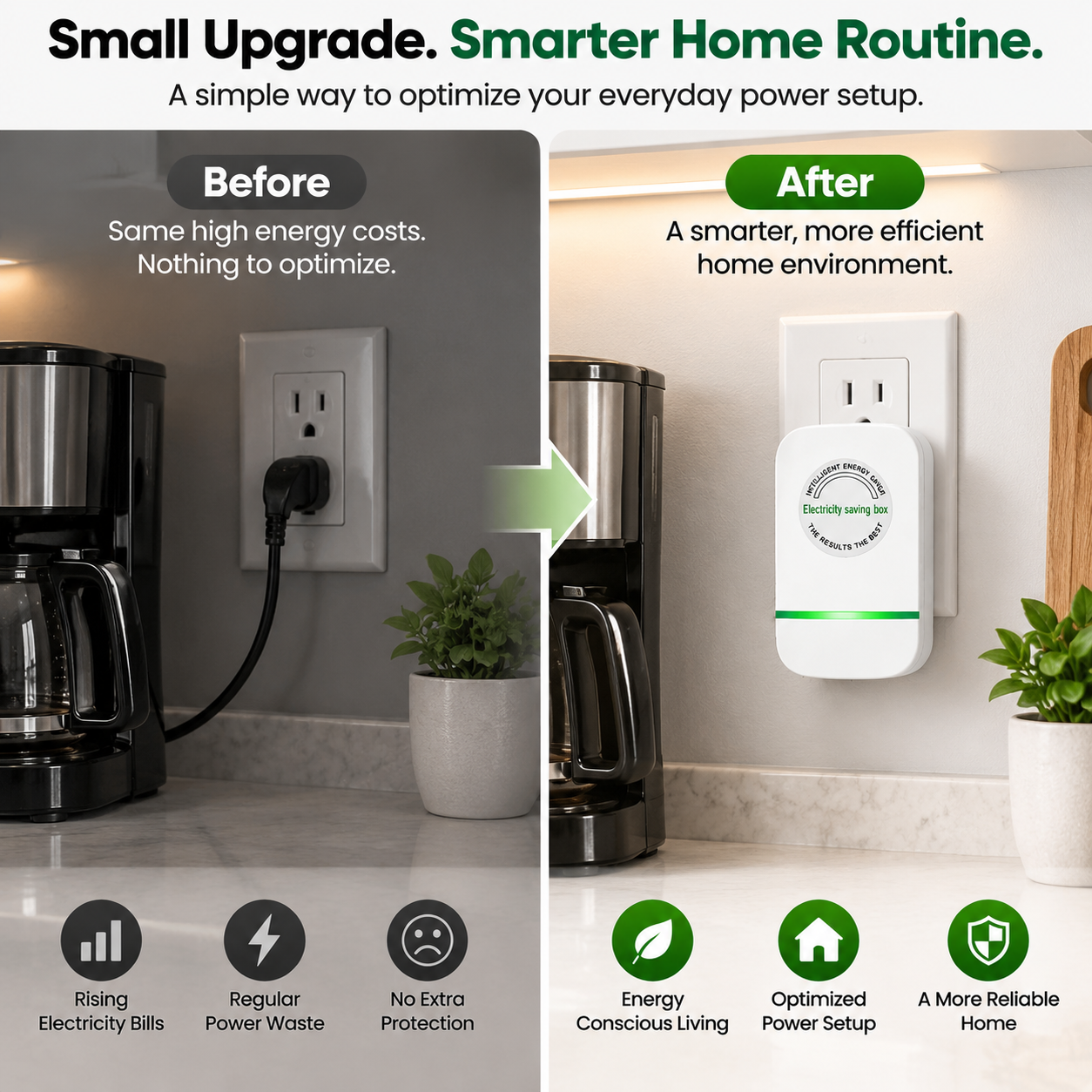 ⚡ Smart Power Saver Plug – Easy Plug-In Energy Management Device for Home & Office