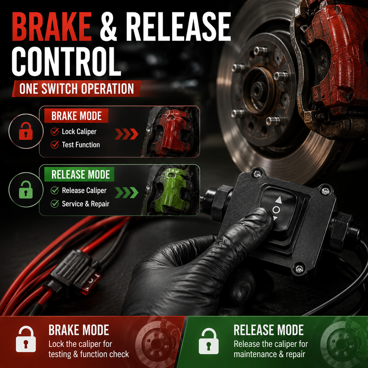 🚗 EPB Emergency Brake Release Tool – Dual Motor Control | Universal Electronic Parking Brake Service Kit