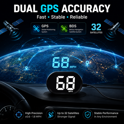 🔥 LAST DAY 50% OFF!🚗 K2 GPS Head-Up Display Speedometer – Plug & Play HUD for Any Vehicle