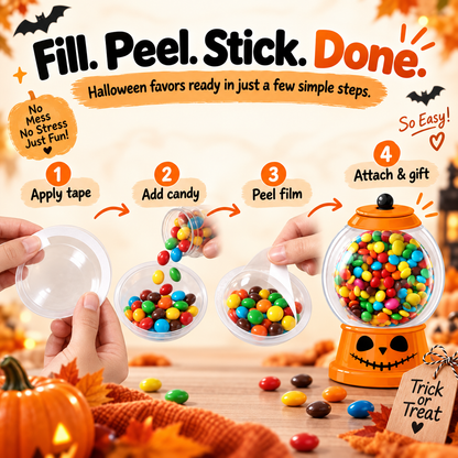 🎃 Halloween Candy Dome Holders – DIY Trick-or-Treat Party Favor Kit, 18/36PCS