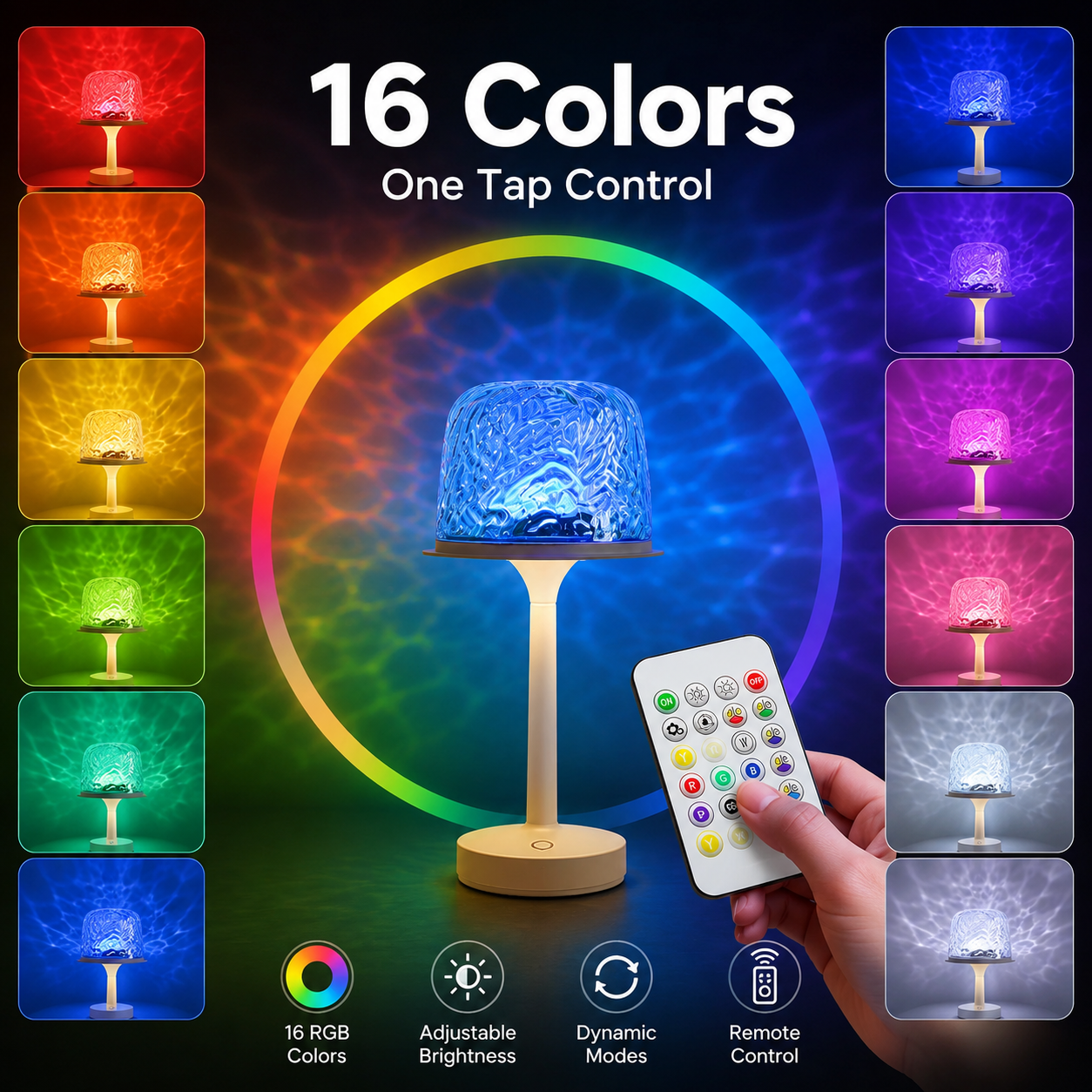 Stop Fumbling for the Switch in the Dark — 16 Colors, Remote Control, One Click to Dreamland.