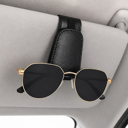 🚗 Premium Leather Car Visor Sunglasses Holder – Keep Your Glasses Organized & Always Within Reach