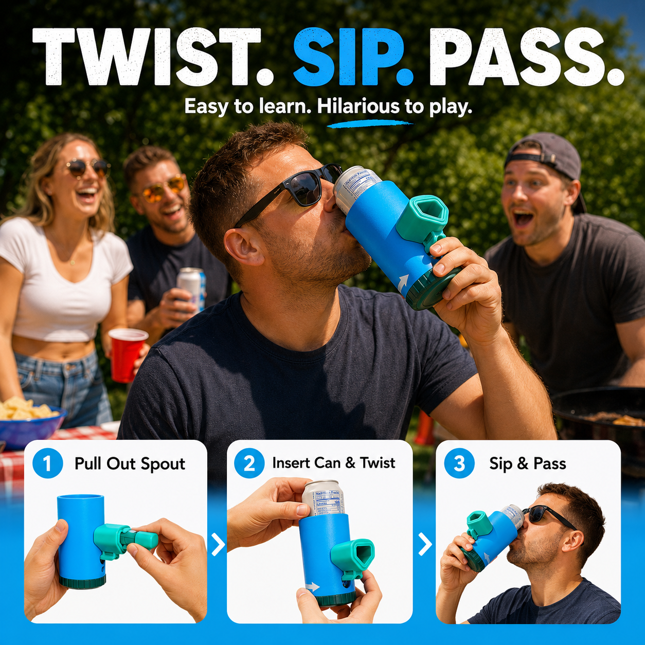 How to play Splash Roulette twist sip pass party game
