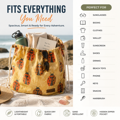 Beach Bag That Turns Into a Towel in Seconds